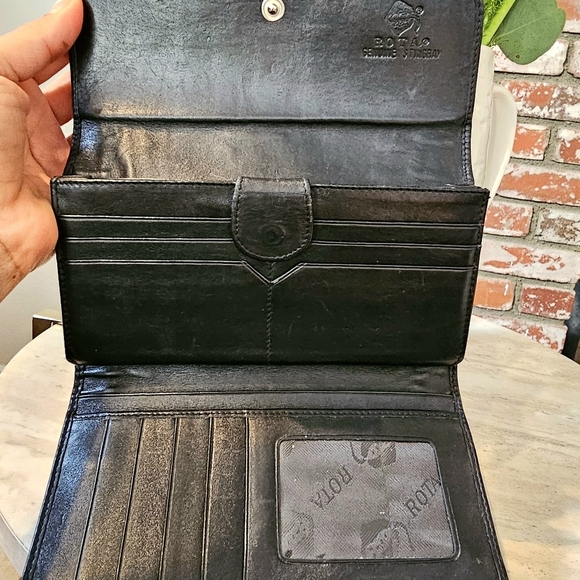 Genuine Stingray Skin Pebble Black Clutch Trifold Wallet Magnetic Closure - Picture 9 of 16